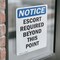 Signmission Escort Required Beyond This Point OSHA Notice Sign, Vinyl Decal, 10in W x 14in L, 2PK OS-2PACK-NS-D-1014-V-12160 - alternate 3